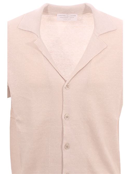 polo camicia misto lino LA BOTTEGA DEL CASHMERE | 87189459